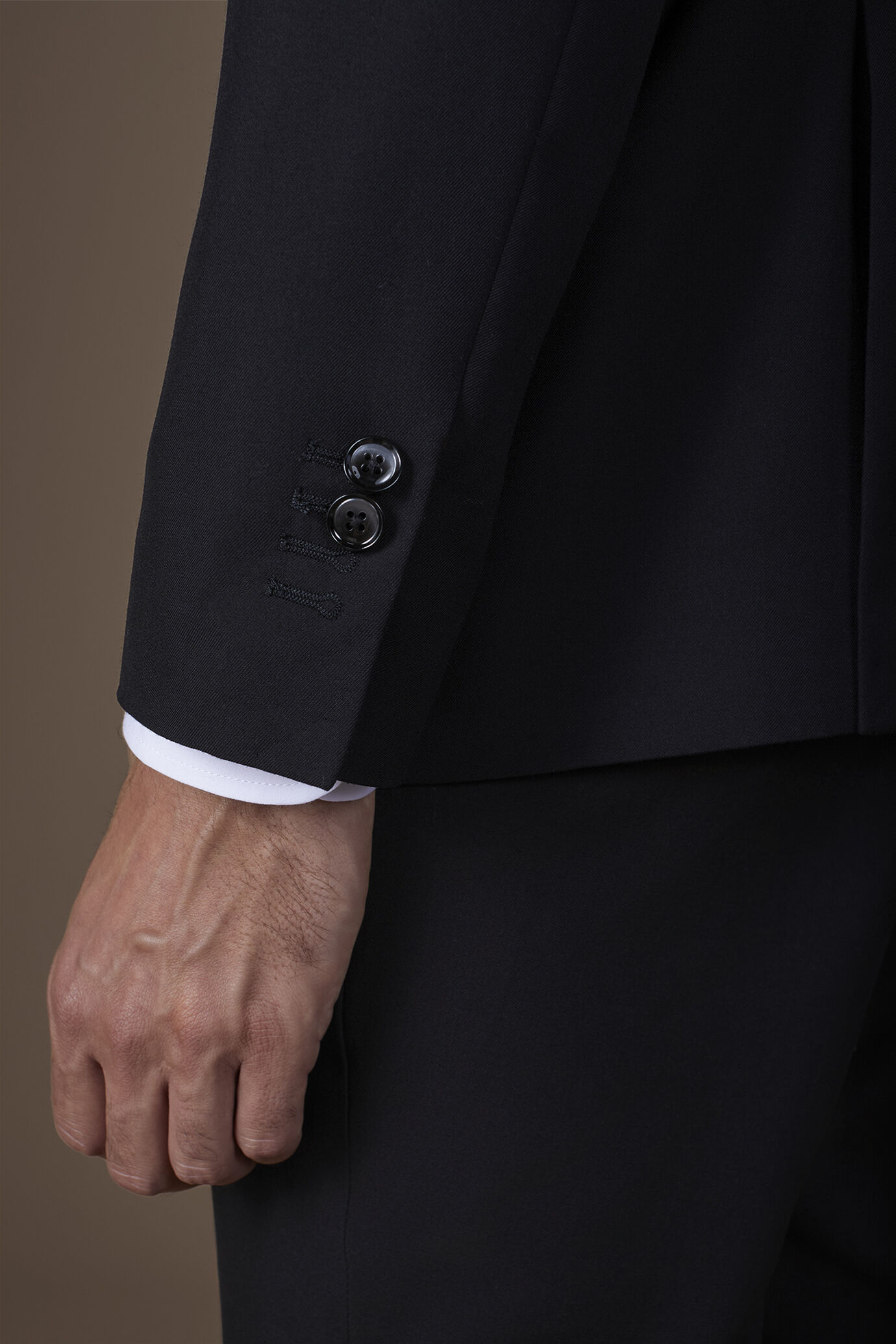 Men's single breasted suit mix size black image number 3